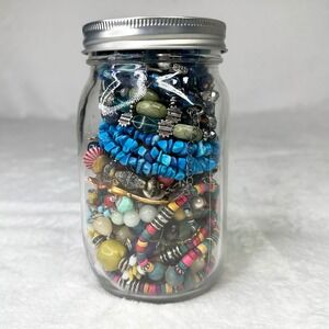 Costume Jewelry Jar Bracelets Beaded Stretchy Colorful Mixed Lot TikTok Viral